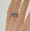 14K White and Yellow Gold Filigree Band Size 7 Circa 1970