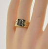 Vintage 14K Yellow Gold Diamond Three Stone Ring Size 10 Circa 1950