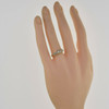 Vintage 14K Yellow Gold Five Stone Cubic Zirconia Ring Size 8 Circa 1980