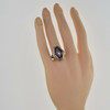 Antique 14K White Gold Amethyst Filigree Deco Ring Size 8 Circa 1930