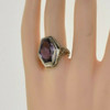 Antique 14K White Gold Amethyst Filigree Deco Ring Size 8 Circa 1930