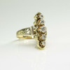 Vintage 14K Yellow Gold Retro-Victorian Diamond Ring Size 7 Circa 1950