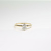 14K Yellow Gold 5/8 ct Marquise Diamond Solitaire Ring Size 7.75 Circa 1960