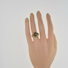 14K Yellow Gold Amethyst and Citrine Ring Size 6 Circa 1970