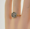 Vintage 14K Yellow Gold Diamond Rosette Ring French Circa 1919 Ring Size 8.25