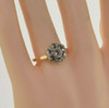 Vintage 14K Yellow Gold Diamond Rosette Ring French Circa 1919 Ring Size 8.25