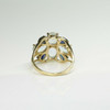 14K Yellow Gold Aquamarine and Sapphire Ring Size 5.75