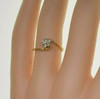 Vintage 14K Yellow Gold 1/4 ct tw Diamond Rosette Ring Size 4.5 Circa 1960