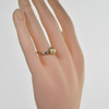 Vintage 14K White Gold Pearl and Diamond Accent Ring Size 6 Circa 1960