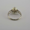 Vintage 14K White Gold Pearl and Diamond Accent Ring Size 6 Circa 1960