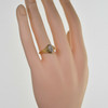 Vintage 14K Yellow Gold Marquise Shaped Diamond Ring Size 7 Circa 1960