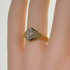 Vintage 14K Yellow Gold Marquise Shaped Diamond Ring Size 7 Circa 1960