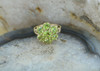 10K Yellow Gold Peridot Cluster Ring Circa 1960, Size 8.25