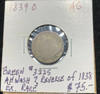 1839-O Seated Liberty Silver Dime Breen # 3225 AH Wash 7 Reverse of 1838