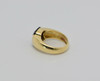 18K Yellow Gold Sleek Unisex Garnet Ring Circa 1990, Size 8