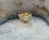 18K Yellow/Rosish Gold Diamond Ring Circa 1960, Size 7