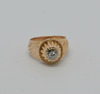 18K Yellow/Rose Gold Diamond Ring Circa 1960, Size 7