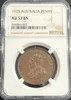 1925 Australia Penny NGC AU 53 BN