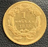 1855 United States Indian Princess, Small Head $1 Gold Coin Type II