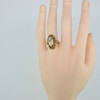 Antique 14K Yellow Gold Foliage Engraved Ring Circa 1900 Ring Size 7.75