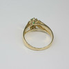 Vintage 14K Yellow Gold Emerald and Diamond Ring Size 7 Circa 1960