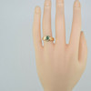 Vintage 14K Yellow Gold Emerald and Diamond Ring Size 7 Circa 1960