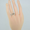 14K White Gold Trillion Diamond Enhancer Ring Size 6.25 Circa 1990