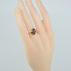14K Yellow Gold 1 ct. Ruby and Diamond Cocktail Ring Size 6.75 Circa 1960