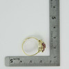 14K Yellow Gold 1 ct. Ruby and Diamond Cocktail Ring Size 6.75 Circa 1960