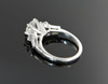 Platinum .88 ct. Center Diamond Engagement Ring with 4 Side Stones, Size 4.75