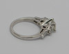 Platinum .88 ct. Center Diamond Engagement Ring with 4 Side Stones, Size 4.75