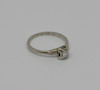 18K White Gold Super 20 Point Diamond Ring with Scrolled Shanks 1920's Size 5.25