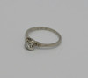 18K White Gold Super 20 Point Diamond Ring with Scrolled Shanks 1920's Size 5.25