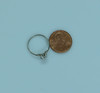 18K White Gold Super 20 Point Diamond Ring with Scrolled Shanks 1920's Size 5.25