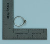 18K White Gold Super 20 Point Diamond Ring with Scrolled Shanks 1920's Size 5.25