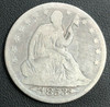 1853-O Seated Liberty Silver Half Dollar Rays and Arrows