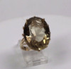 14K Yellow Gold Smokey Quartz Extra Large Oval 30+ ct., Size