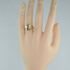 10K Yellow Gold Diamond Ring with 5 Round Diamonds Size 7 Circa 1970