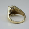 10K Yellow Gold Diamond Ring with 5 Round Diamonds Size 7 Circa 1970