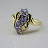 10K Yellow Gold Tanzanite Cocktail Ring Size 8 Circa 1985