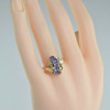 10K Yellow Gold Tanzanite Cocktail Ring Size 8 Circa 1985