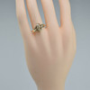 10K Yellow Gold Diamond Ring Bypass Design Size 8.25 Circa 1970