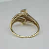 10K Yellow Gold Diamond Ring Bypass Design Size 8.25 Circa 1970