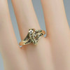 10K Yellow Gold Diamond Ring Bypass Design Size 8.25 Circa 1970