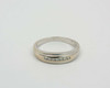 14K White Gold Men's 7 Diamond Line Ring Circa 1980, Size 13