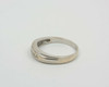 14K White Gold Men's 7 Diamond Line Ring Circa 1980, Size 13