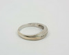 14K White Gold Men's 7 Diamond Line Ring Circa 1980, Size 13