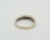 14K White Gold Men's 7 Diamond Line Ring Circa 1980, Size 13