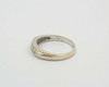 14K White Gold Men's 7 Diamond Line Ring Circa 1980, Size 13