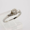 Vintage 18K White Gold .55 ct Diamond Engagement Ring Size 6.25 Circa 1950